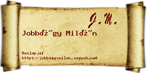 Jobbágy Milán névjegykártya