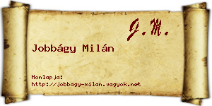 Jobbágy Milán névjegykártya